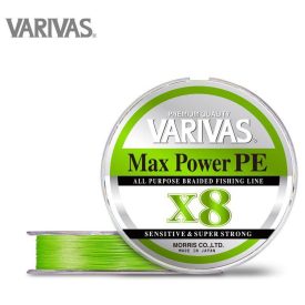   VARIVAS MAX POWER X8 PE #2.0 (0.235mm) 33lb Lime Green Fluo 150m
