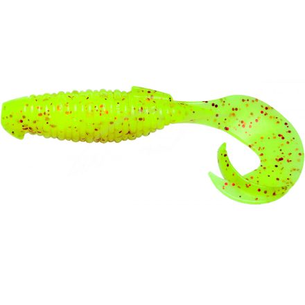 Keitech Flapper Grub 4" / PAL#01 - Chartreuse Red Flake