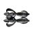 Keitech Crazy Flapper 3,6" / #001 Black műcsali kreatúra