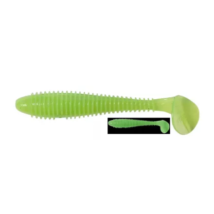 Keitech Swing Impact FAT 4,8" / #026 Clear Chartreuse Glow gumihal