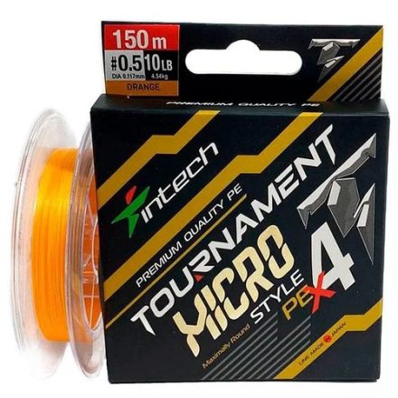 Intech Tournament Micro X4 PE #0.5 (0,117 mm) 10Lb (4,5 kg) 150m Orange