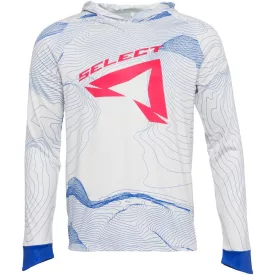   Select Hooded Jersey Blue UV-álló horgász mez (UPF 50+, Size: L)