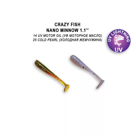 Crazy Fish Nano Minnow 27-14-6 / 27-25-6 gumihal