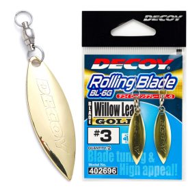  Decoy BL-6G Rolling Blade - #3.5 Willow Leaf Gold - villantó penge forgókapoccsal