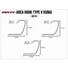 DECOY AREA HOOK TYPE-V AH-5 KUNAI #8 Barbless (szakál nélküli) horog