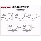 DECOY AREA HOOK TYPE-IX AH-9 FLORIA #8 Barbless (szakáll nélküli) horog