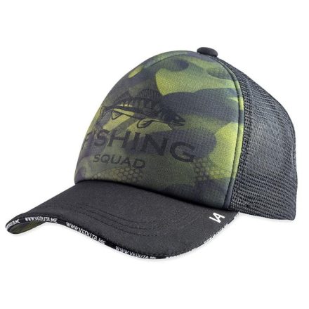 VEDUTA Fishingwear CAP / Fishing Squad Camo Black  horgász basaball sapka