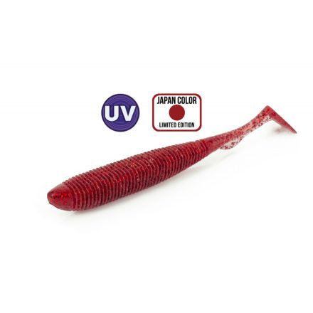 Molix RA Shad 3.8" / #145 - UV Clear Red Flake gumihal