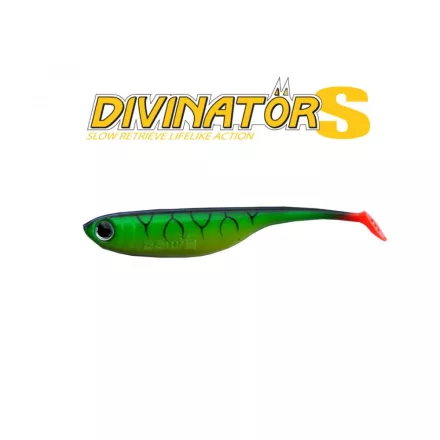 DIVINATOR S 4" 10cm 12 Fire Tiger gumihal