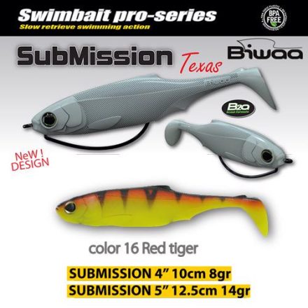 SUBMISSION 4" 10cm 16 Red Tiger gumihal
