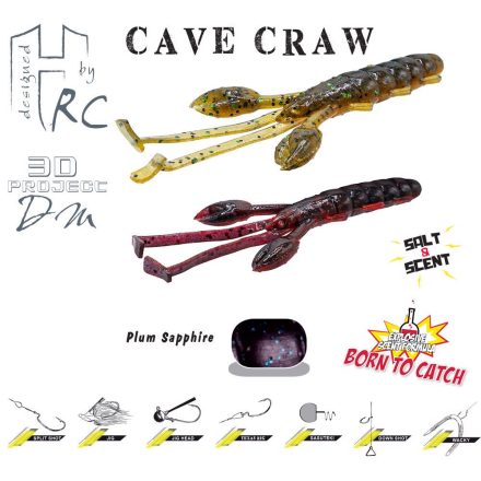 CAVE CRAW 3.8" 9.6cm Plum Sapphire