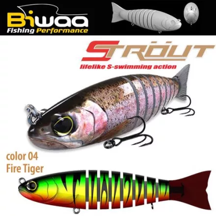 BIWAA STROUT 5.5" 14cm 29gr 04 Fire Tiger wobbler műcsali