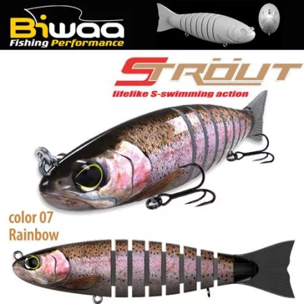 BIWAA STROUT 5.5" 14cm 29gr 07 Rainbow wobbler műcsali