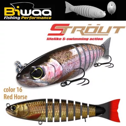 BIWAA STROUT 5.5" 14cm 29gr 16 Redhorse wobbler műcsali