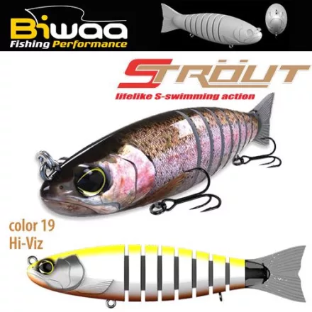 BIWAA STROUT 3.5" 9cm 8gr 19 Hi-Viz wobbler műcsali