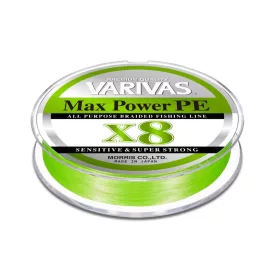   VARIVAS MAX POWER PE X8 150m #1.2 24.1lb 0.185mm Lime Green Fluo