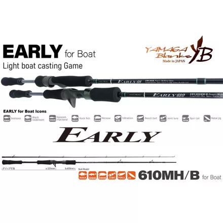 Casting perget bot Yamaga Blanks EARLY BOAT 610MH/B BAICAST 2.10m 10-50gr