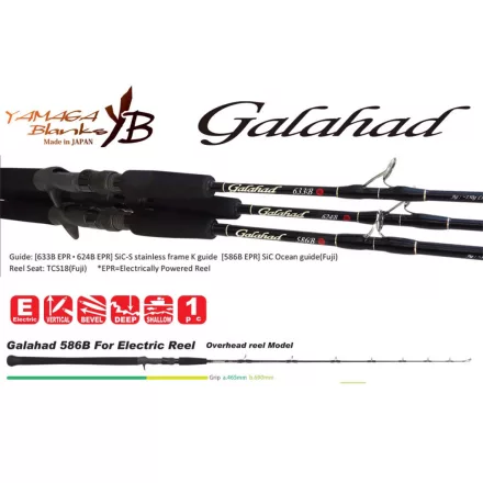 Casting perget bot Yamaga Blanks GALAHAD 586B CAST 1.740m Jig Max 350gr