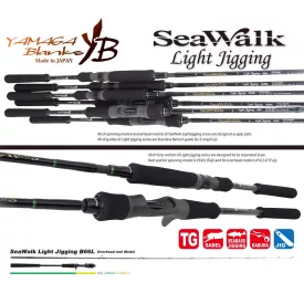   Casting perget bot Yamaga Blanks SEAWALK LIGHT JIGGING B66L BAITCAST 1.985m 40-80gr
