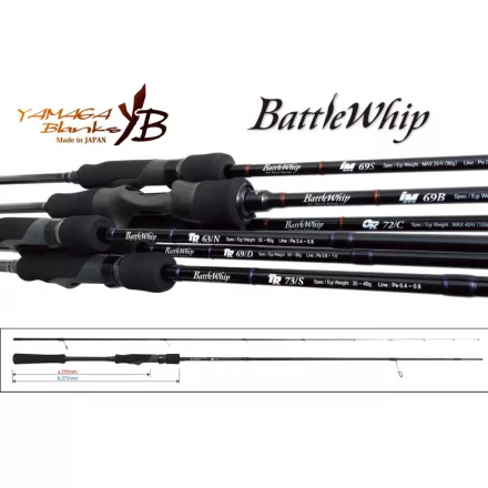 Pergető bot Yamaga Blanks BATTLE WHIP TR 73/S 2.225m 20-40gr